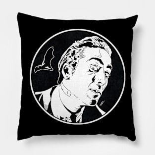 PETER LOEW - Vampire's Kiss (Circle Black and White) Pillow