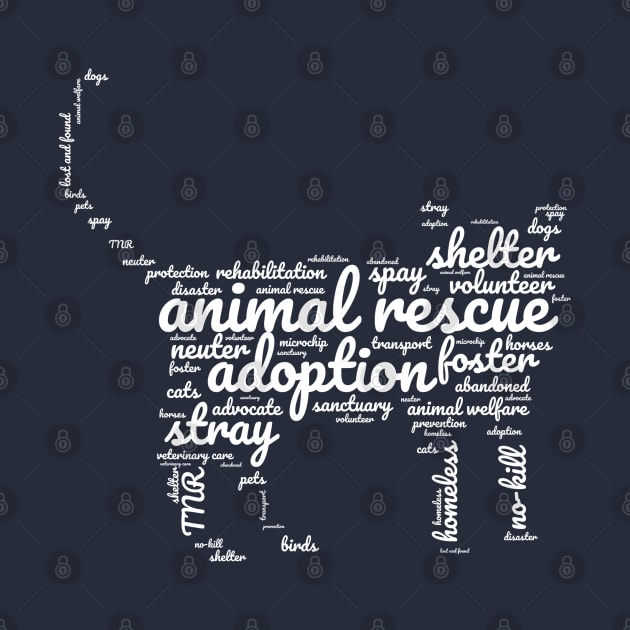 Animal Rescue Word-cloud by KayBee Gift Shop