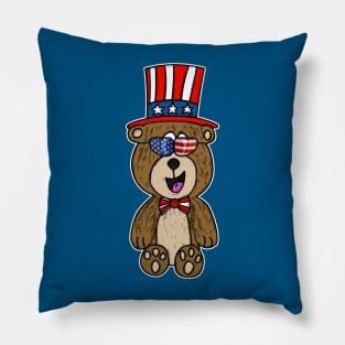 4th July Bear American Flag Cuddly Toy Funny Pillow