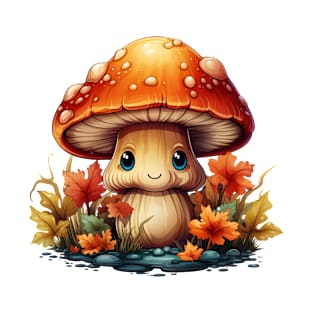 adorable kawaii style autumn mushroom T-Shirt