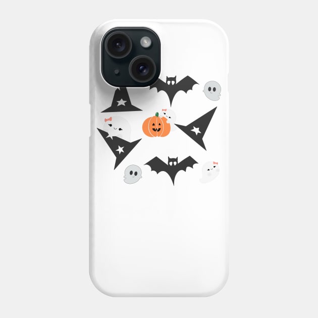 Halloween face mask for kids, funny ghost, Halloween Quarantined, Phone Case by PrimeStore