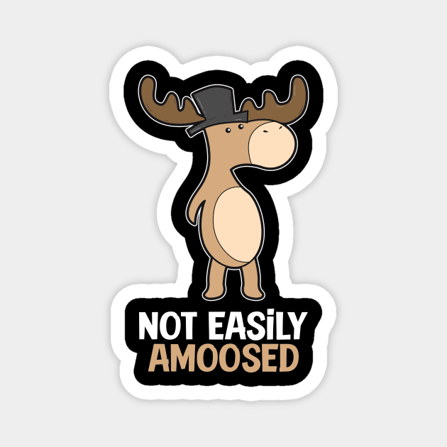 Comic Cartoon Moose Deer Magnet by Imutobi