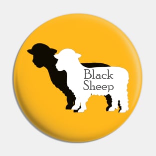 MUTCD W11-17 Black Sheep Crossing Shadow Sign Pin