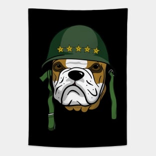 Pitbull Bulldog Army Tapestry