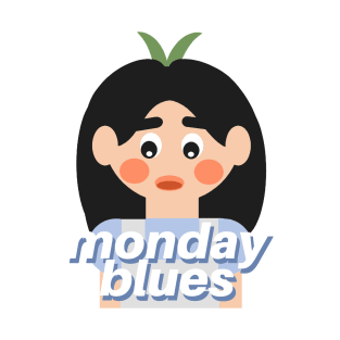 Cute Girl Having The Monday Blues T-Shirt