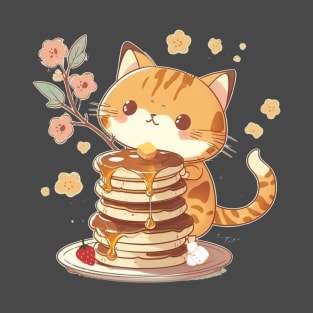 Pancake and Flower Cat T-Shirt