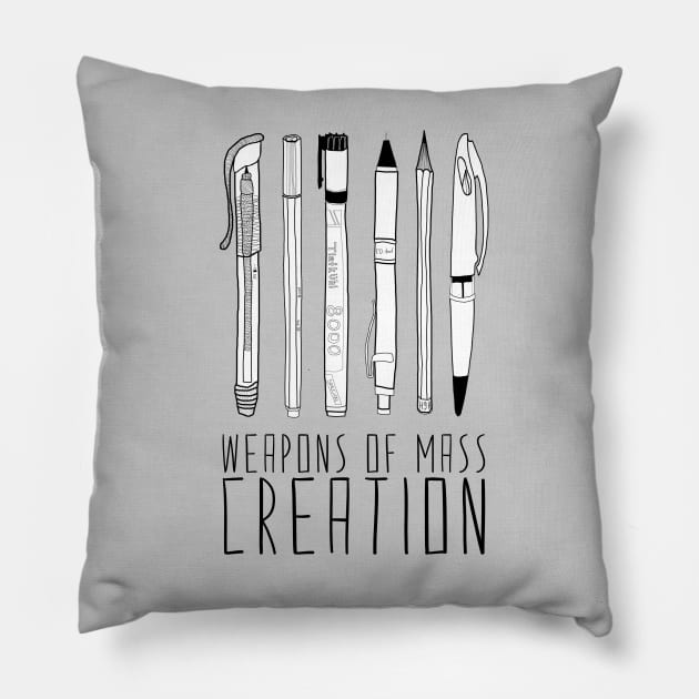 Weapons Of Mass Creation Pillow by BiancaGreen