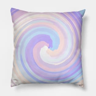 Pencil Stroke Swirl of Soft Pastel Colors Pillow