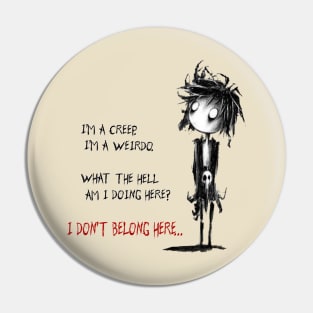 I'm Weirdo (Radiohead) Pin