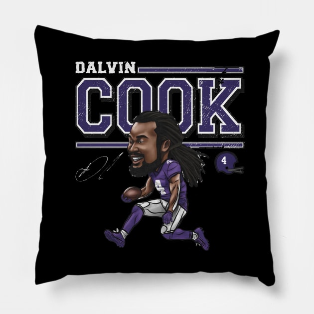 Dalvin Cook Minnesota Cartoon Pillow by Buya_Hamkac