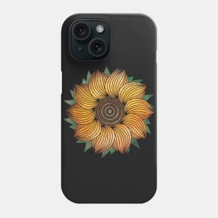 Stained Glass Geometry #6 - Sunflower Phone Case