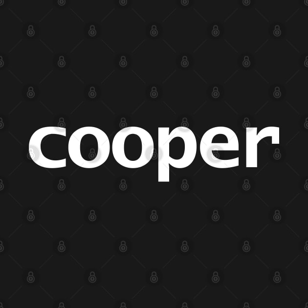 Cooper Minimal Typography White Text by ellenhenryart