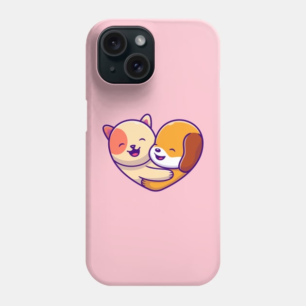 Cute Dog And Cat Logo Phone Case by Catalyst Labs