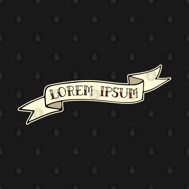 Lorem Ipsum Tattoo Flash for Graphic Designers by Huhnerdieb Apparel