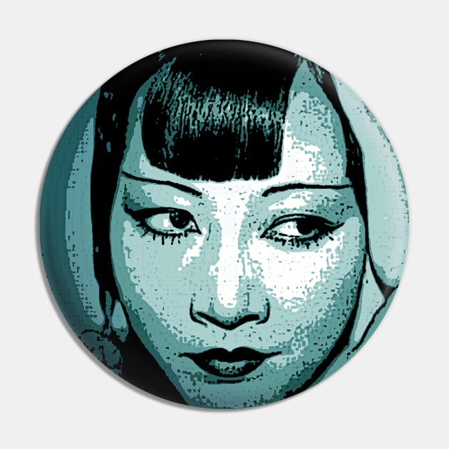 Anna May Wong cyan Pin by JerryGranamanPhotos71