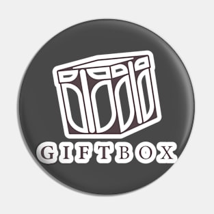 Gift box wrapped vector logo design. Gift icon design concept. Black Friday and Christmas gift box logo design. Pin