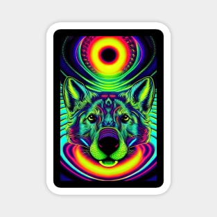 Psychedelic Pop art - DOG Magnet