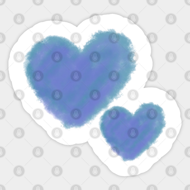 Download Blue Heart Motifs Heart Motif Sticker Teepublic