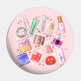 Korean Skincare Pattern Pin