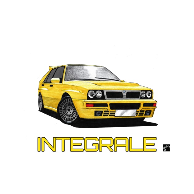 Geo3Doodles Lancia Delta Integrale Doodle by Geo3doodles