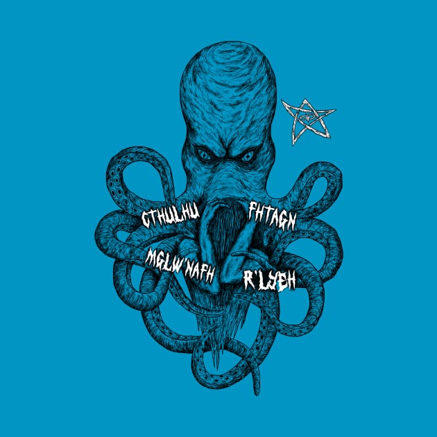 Cthulhu's Insanity: A H.P. Lovecraft inspired design of the Great Old One's Madness by Holymayo Tee