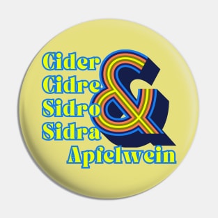 Cider By Any Other Name. Bold, Groovy, Retro Aqua Graphic Style Pin