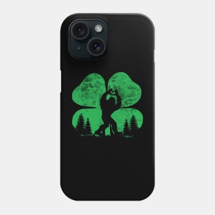 St Patricks Day Bigfoot Sasquatch Shamrock Phone Case