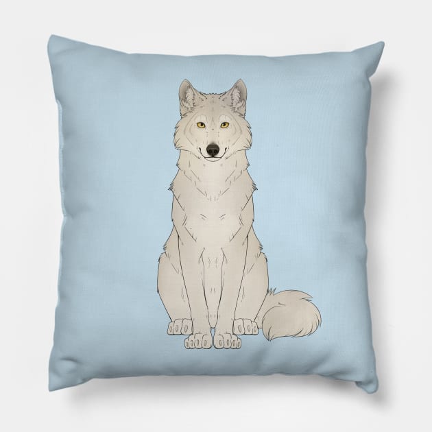 Arctic Wolf Pillow by ZTheCrazed