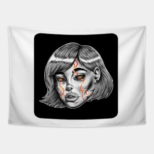 Grey Girl Glow Tapestry