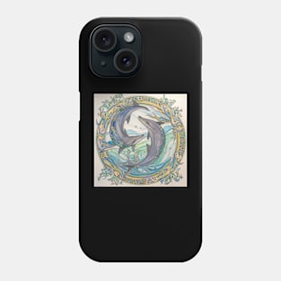 Dolphin drawing Phone Case