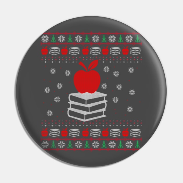 Teacher Ugly Christmas Sweater Gift Pin by uglygiftideas