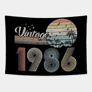 Vintage 1986 Design 34 Years Old 34th birthday Tapestry