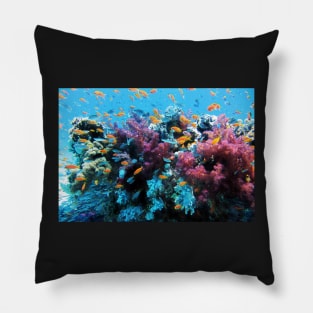 Colorful Fish in the Coral Pillow