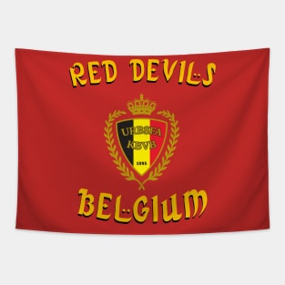 Belgium the red devils national teams fans Tapestry