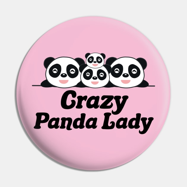 Crazy Panda Lady Pin by epiclovedesigns