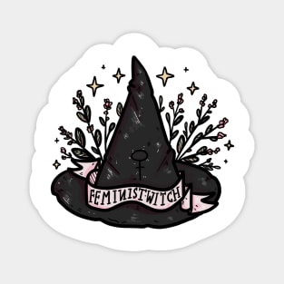 Feminist witch Hat Magnet