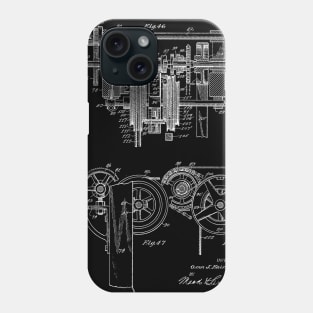 Automatic Bowling Machine Vintage Patent Drawing Phone Case