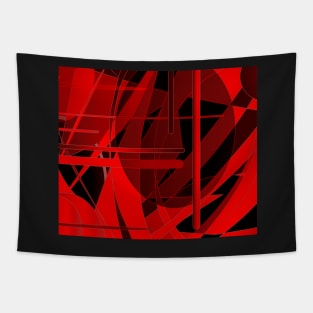 Red and black abstract Tapestry