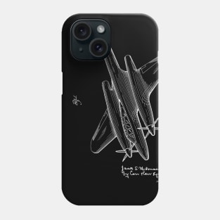 pursuit airplane Vintage Patent Hand Drawing Phone Case
