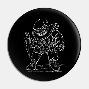 Evil Half-Orc Assassin Pin