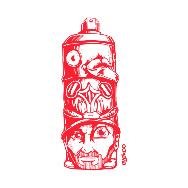 SprayCan Totem - Red by Eyekoo