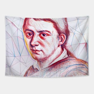 Friedrich Schlegel Portrait | Friedrich Schlegel Artwork | Line Art Tapestry