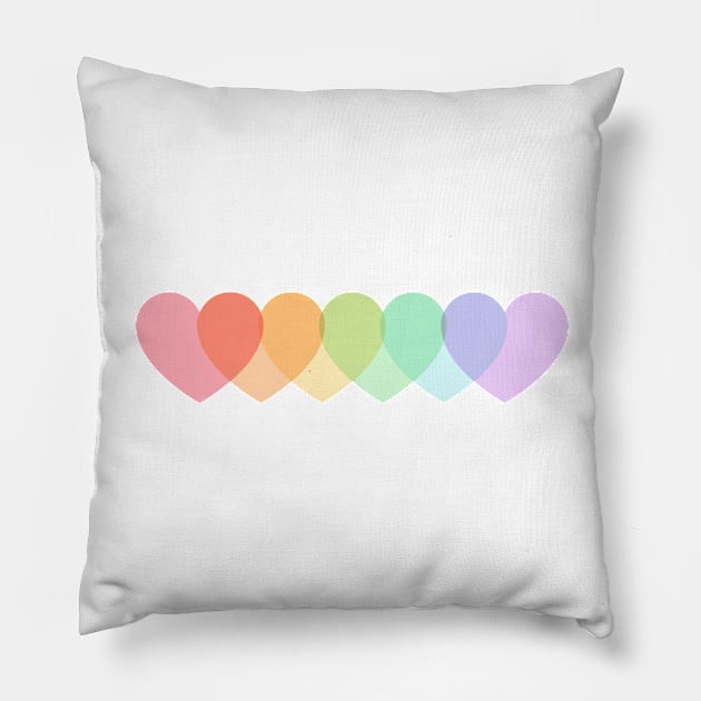 Rainbow heart Pillow by jessycroft