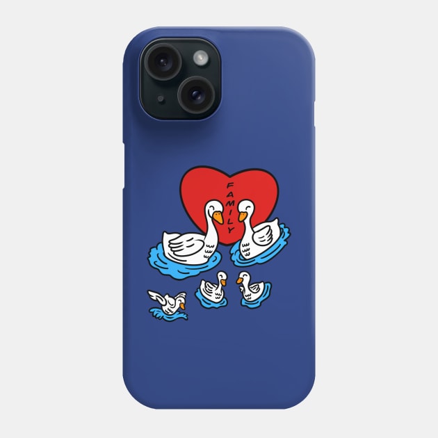 Swans couple love family Phone Case by Andrew Hau