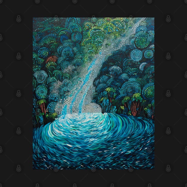 Aqua Symphony: Melodies of Water in Captivating Waterfall Art by Rolling Reality