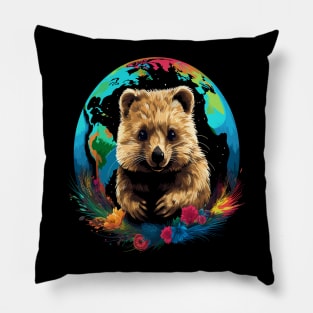 Quokka Earth Day Pillow