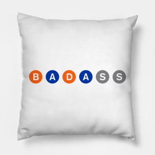 BADASS NYC Subway Icons Pillow