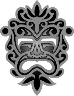 Stylish Dark Mayan Mask Magnet