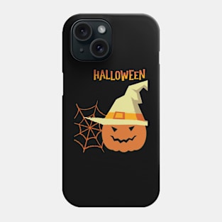 Simple Halloween with carving pumkin Phone Case