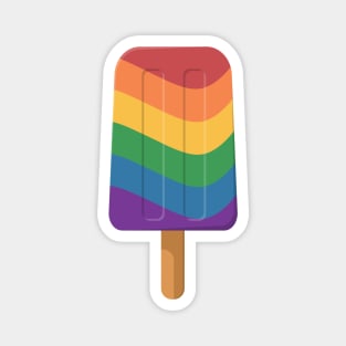 Cute LGBT Pride Rainbow Ice Pop Magnet